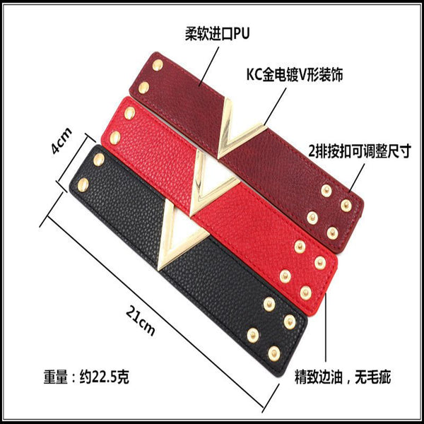 All-Match Wide Leather Bracelet
