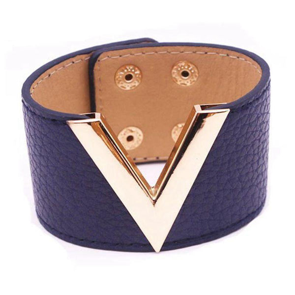 All-Match Wide Leather Bracelet