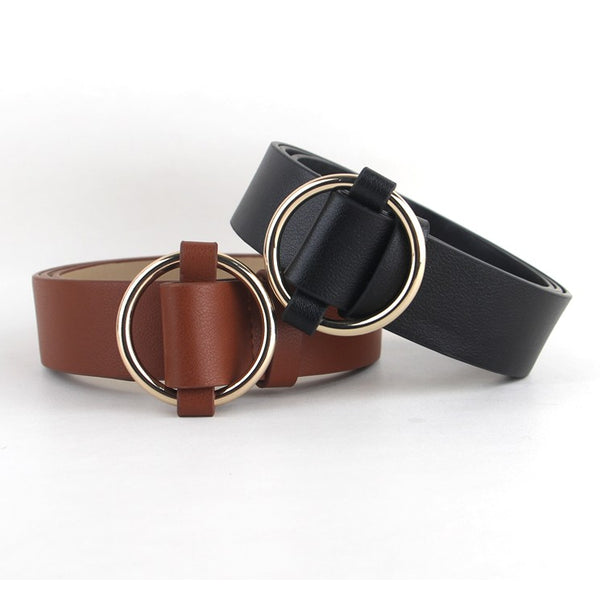 Gold Round Buckle Belts