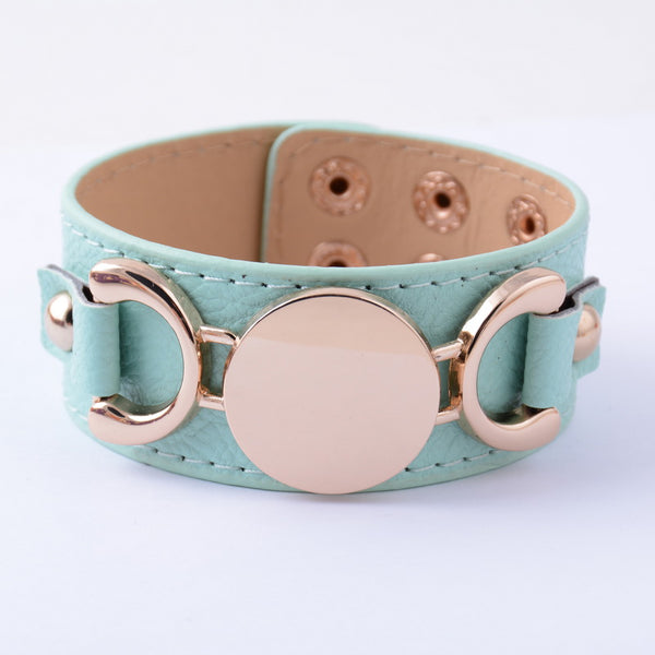 Monogram Leather Cuff Bracelet