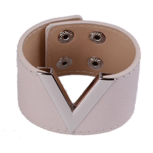 All-Match Wide Leather Bracelet