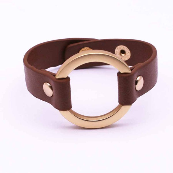 All-Match Wide Leather Bracelet