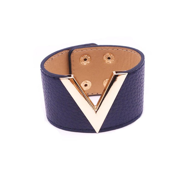 All-Match Wide Leather Bracelet