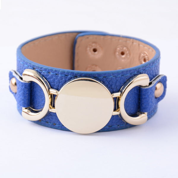 Monogram Leather Cuff Bracelet