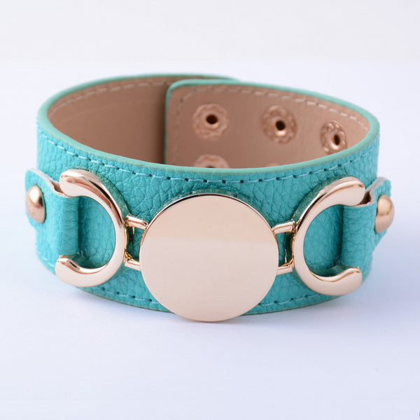 Monogram Leather Cuff Bracelet