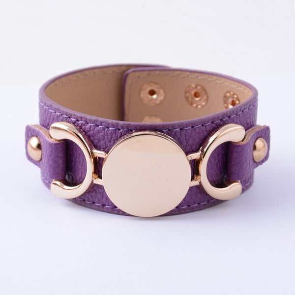 Monogram Leather Cuff Bracelet