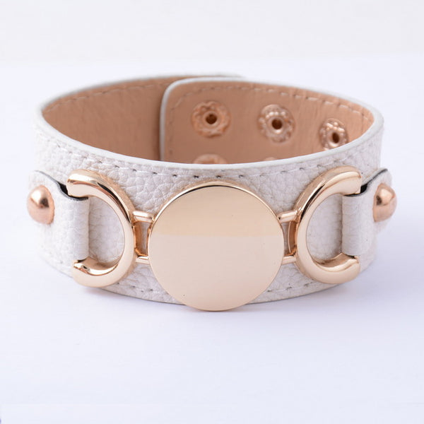 Monogram Leather Cuff Bracelet